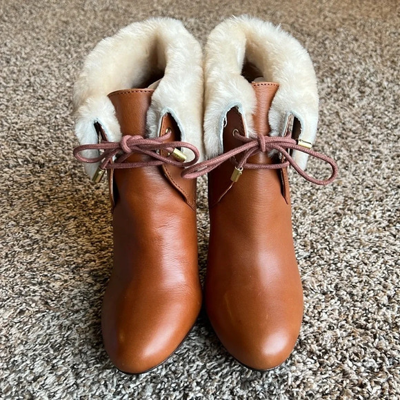 NWOT Coach Women’s 7.5 Calfskin Shearling Fur‎ Lined Leather Malia Bootie - Picture 2 of 7